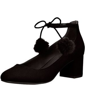 CHARLES by Charles David Libby Pom Pom Pumps Black